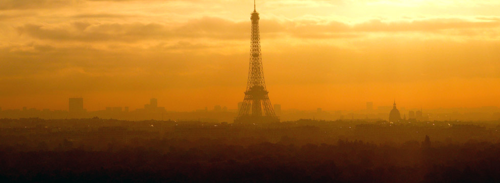balade photo : tour Eiffel, soleil couchant